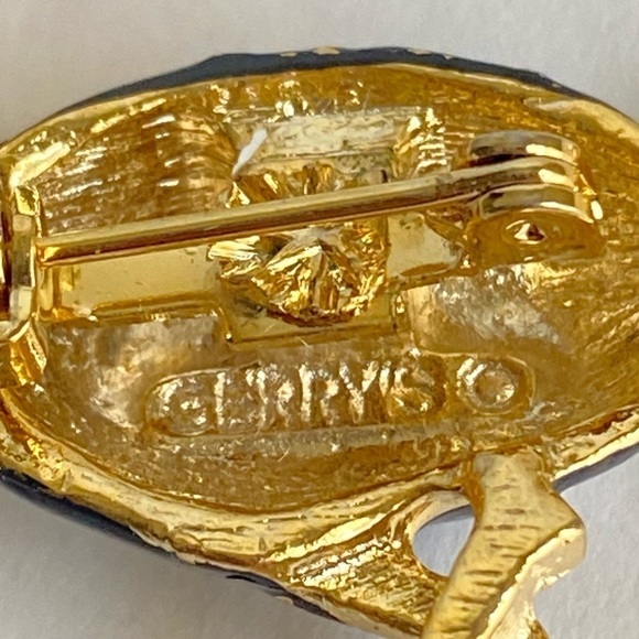 Vintage 60s Gerrys Ostrich Brooch Figural Bird Pin Gold Tone Pink Rhinestone - Picture 6 of 8